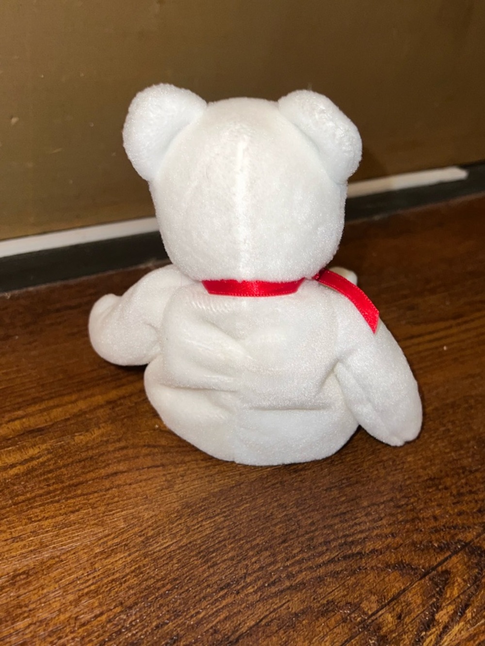 Rare TY Beanie Baby Valentino Vintage ‘93 White Plush Teddy Red Heart Retired - Picture 4 of 6